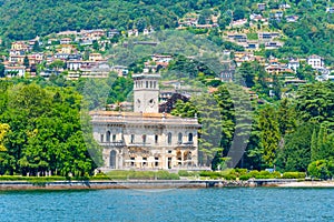 View of Villa Erba at lake Como in Italy photo