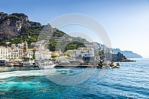 View of the Village of Amalfi, Amalfi Coast, Italy