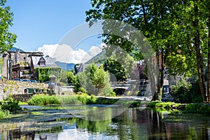 View of village of Arreau. Pyrenes mountains. South of France photo