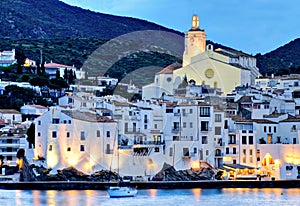 View of village of Cadaques, Costa Brava, Spain photo