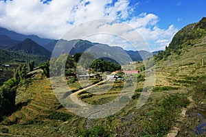 View of the village of Catcat, Vietnam