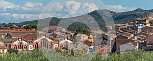 View of the village of El Pinel de Brai, Tarragona, Catalonia, Spain