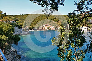 View of Village of Frikes, Ithaca, Ionian island