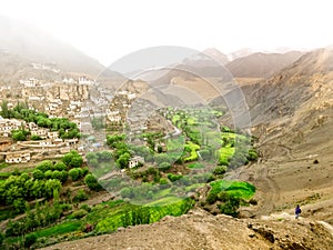 The view of the village Lamayuru in Ladakh