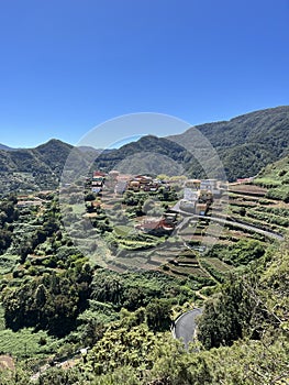 View on the village Las Carboneras in the Anaga mountains (Tenerife)