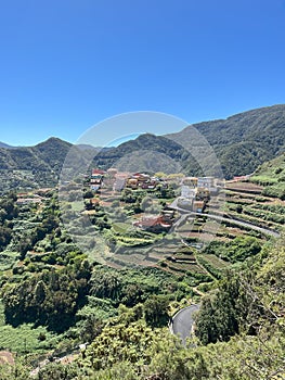 View on the village Las Carboneras in the Anaga mountains (Tenerife)