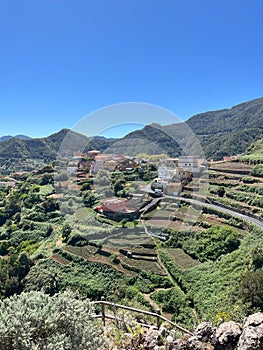 View on the village Las Carboneras in the Anaga mountains (Tenerife)