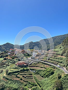 View on the village Las Carboneras in the Anaga mountains (Tenerife)