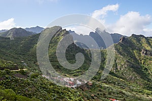 View of the village of Las Portelas