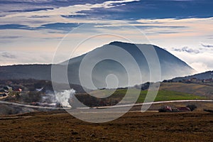 View of the village, located in highlands