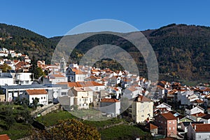 View of the village of Manteigas, at the Serra da Estrela Natural Park, photo