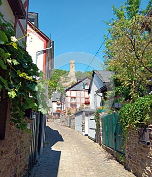 Beautiful historic village of Monreal and castle ruin Philippsburg in the german region Eifel photo