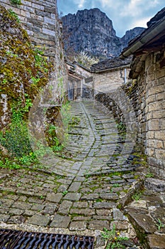 View from village Papigo in Zagori, Epirus, Greece