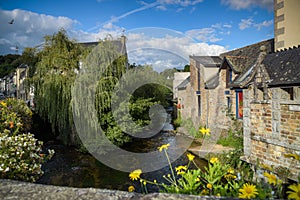 View on the village of Pont Aven in finistere