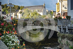 View on the village of Pont Aven in finistere