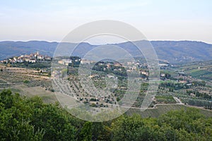 View of the village of Radda in Chianti