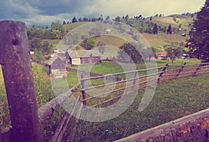 View of village Sadova, Romania