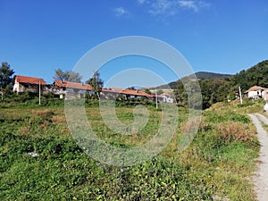 View of the village in Serbia, Kopaonik region.