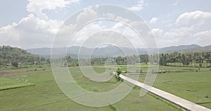 View of village in a valley with nice field