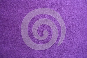 View of violet faux suede fabric