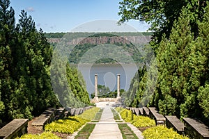 A view of The Vista, a long descending staircase culminating in the Overlook at the Untermyer photo