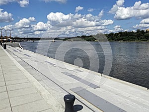 View at the Vistula River near Vistulan Boulevards.