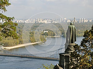 View from Vladimirskaya Hill in Kiev