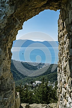 View of Vlora shore and Karaburun Bay