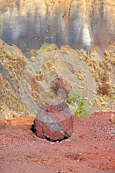 View of the volcanic crater of Racos in Brasov county