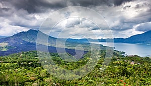 View on a volcano of Batur, Bali