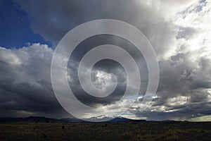 View with volcano in Iceland