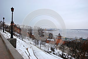 View of the Volga from the Kremlin in Nizhny Novgorod.