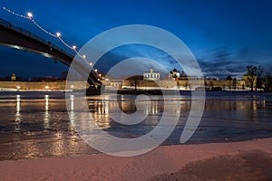 View of Volkhov river and Novgorod Kremlin