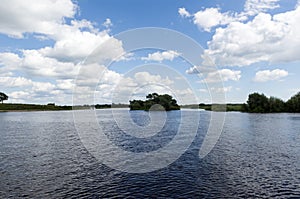 View of the Volkhov river, Russia, landscape