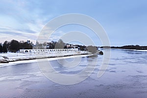 View of Volkhov river and Yaroslav\'s Court