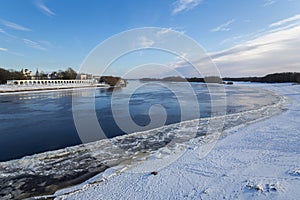 View of Volkhov river and Yaroslav\'s Court