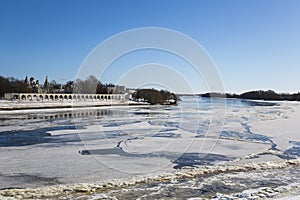 View of Volkhov river and Yaroslav\'s Court