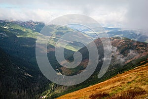 View from Volovec at Tatra mountains