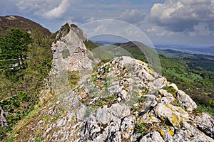 View from Vrsatec castle rock in Biele Karpaty