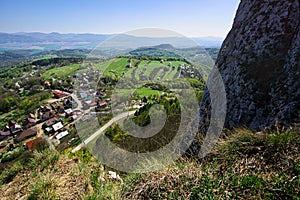 View from Vrsatec castle rock in Biele Karpaty