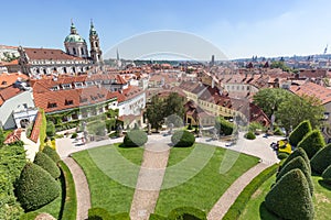 View of the Vrtba Garden in Prague