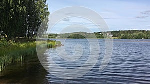 View of the Vuoksa river in Finland