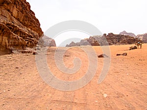 View of Wadi Run desert in Jordan