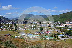 View of Waikawa Valley & Picton, New Zealand.