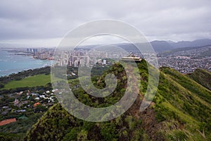 Waikiki Beach From Diamond Head Summit