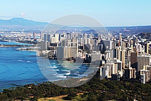 View of Waikiki Beach and Honolulu