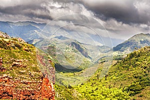 View at the Waimea Canyon on Kauai island in Hawaii.