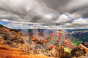 View at the Waimea Canyon on Kauai island in Hawaii.