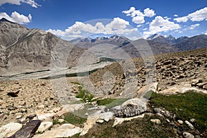 View on the Wakhan valley in the Pamir mountain inTajikistan