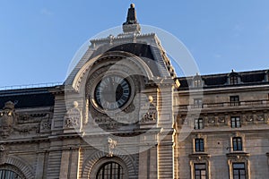 A view of the wall clock of the Orsay Museum